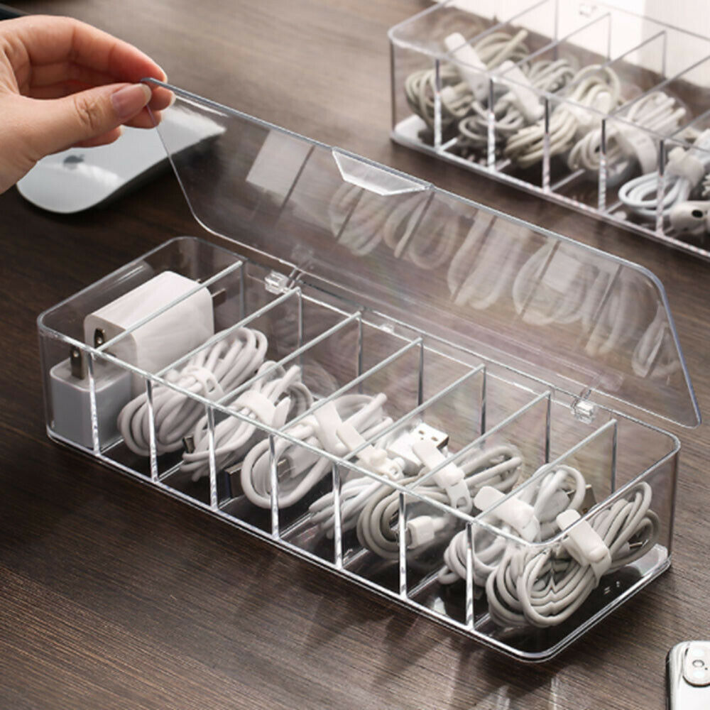Cable Storage Box Power Strip Wire Case Anti Dust Charger Socket Organizer