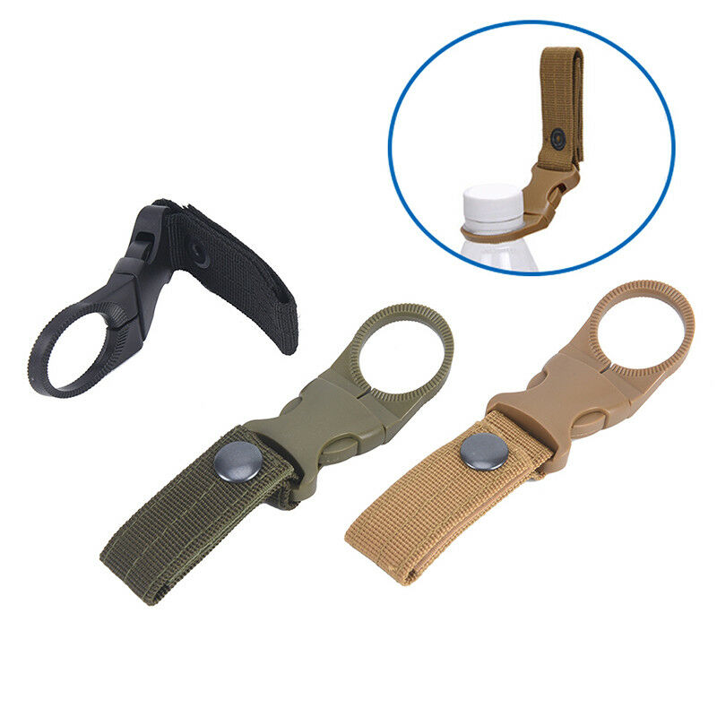 Outdoor Nylon Webbing Buckle Hook Water Bottle Holder Clip Belt Backpack H Y Rf