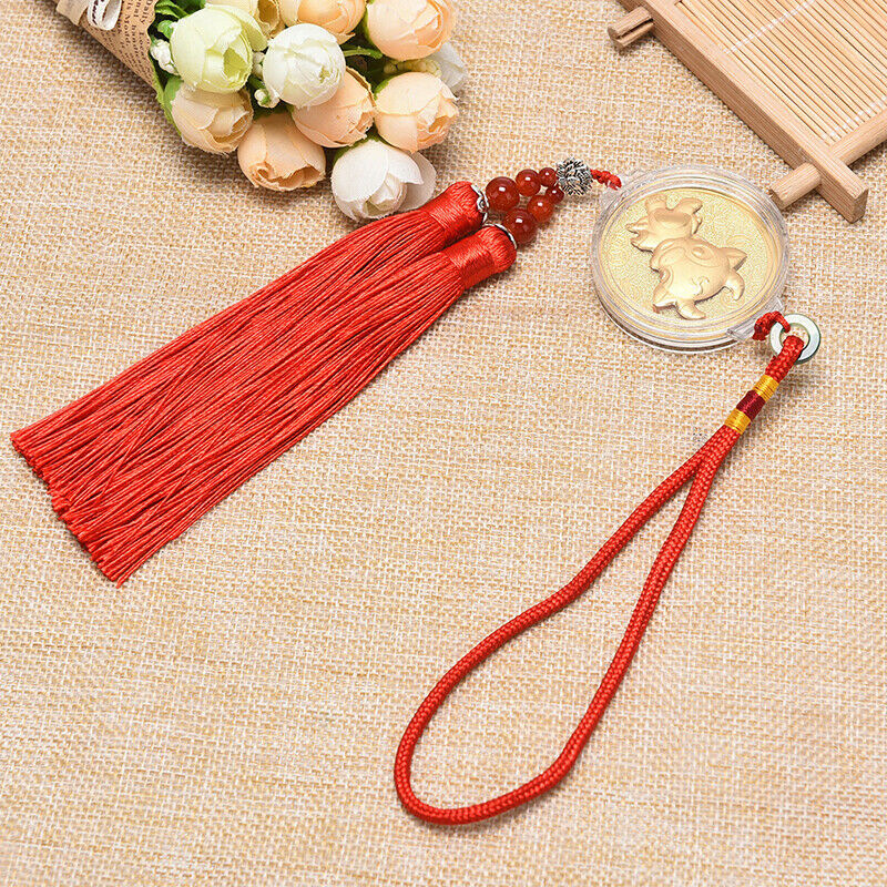 Lucky 2021 Year of Ox Coin Commemorative Souvenir Tassels Pendant Decorat.l8