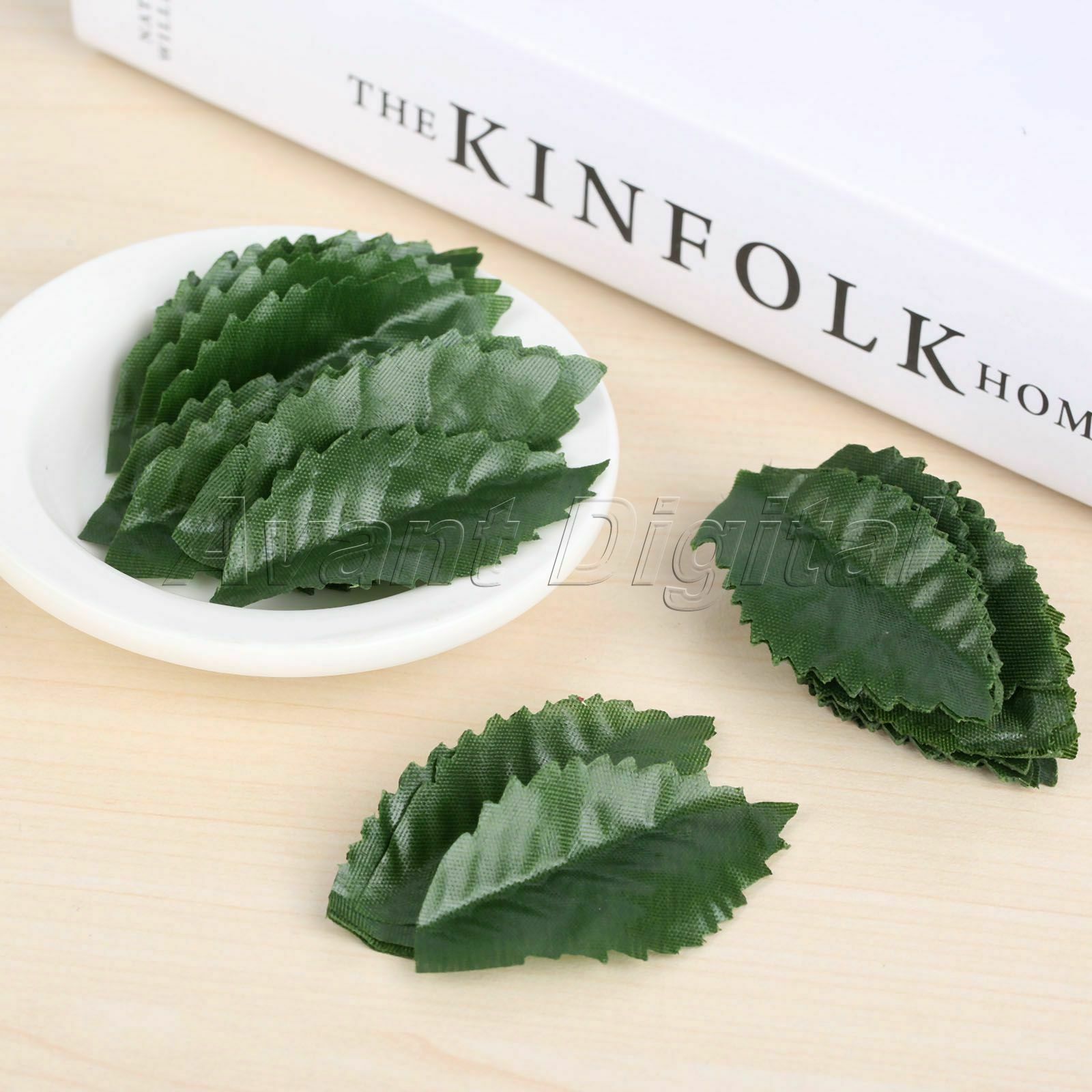 3*6cm Decoration Artificial Rose Flower Leaves Garland Silk Leaf Crafts 100Pcs