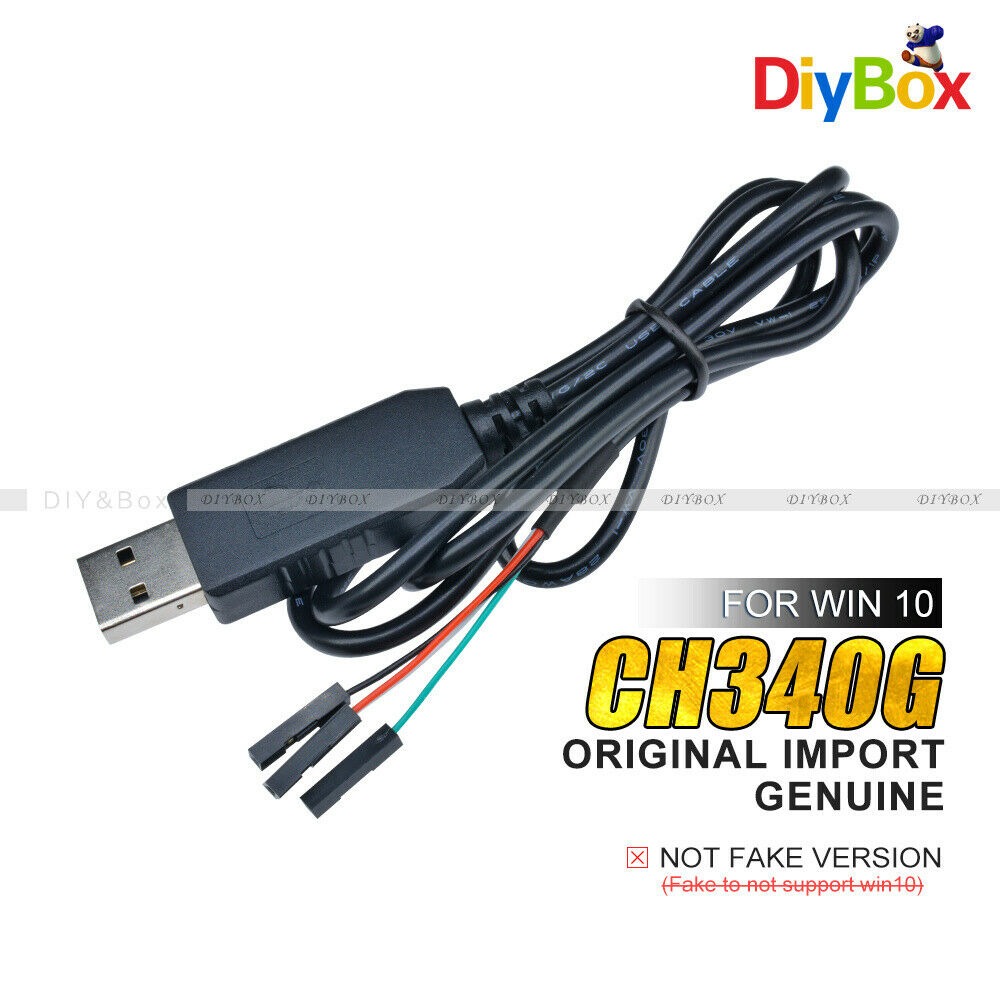 5V CH340G to TTL RS232 Serial USB Cable with WIN10 for Arduino AVR MCU ARM