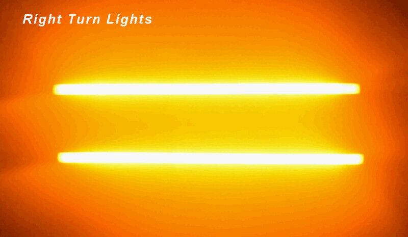 2x30cm Switchback Flowing Car DRL LED Knight Rider Turn Signal Brake Light Strip