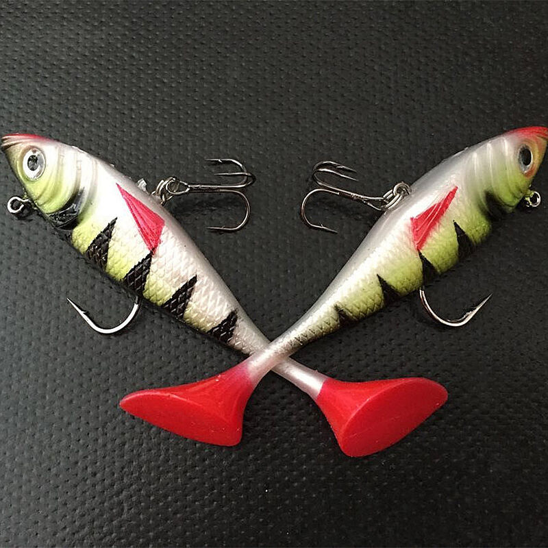 Easy Soft Lead Fish 11cm/19.4g T Shape Tail Fishing bait lures with Hook.l8