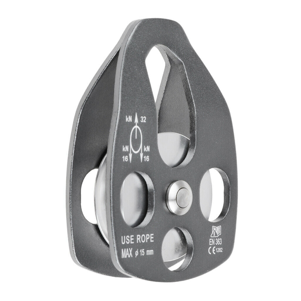32KN Climbing Pulley Single Sheave w/ Swing Plate Rigging Arborist
