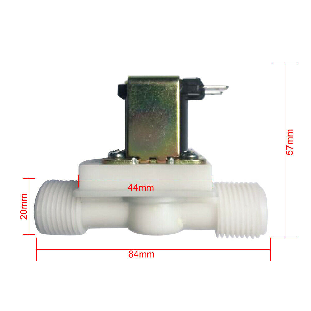 Water Solenoid Valve Electric Magnetic 12V N/C Air Inlet Flow Switch 1/2In NICE