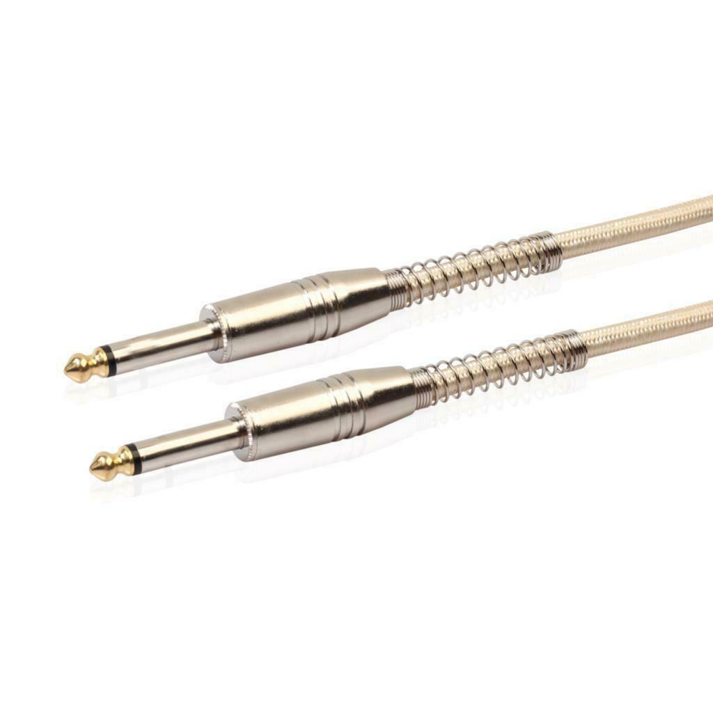 Braided 1/4'' Jack 6.35mm Mono Male to Male Audio Cable Cord Wire 300cm