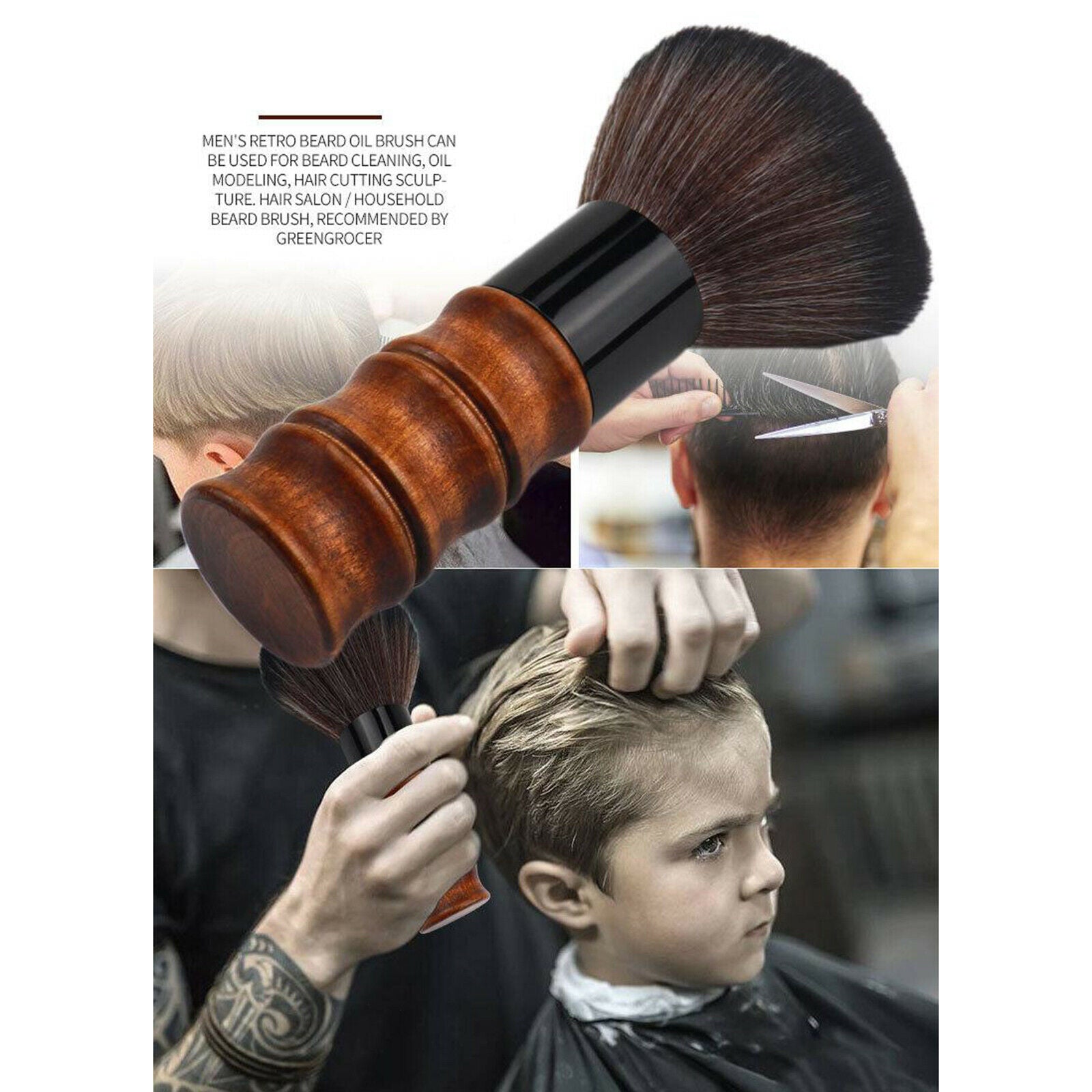 Professional Hair Brush Natural Fiber for Hair Cutting Hair Styling Tool