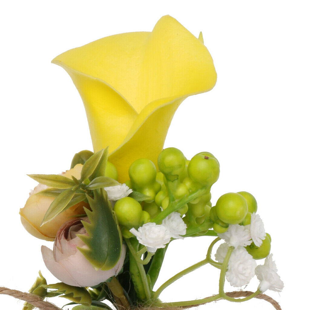 Wedding Ceremony Bridal Groom Calla Lily Flower Boutonniere Corsage