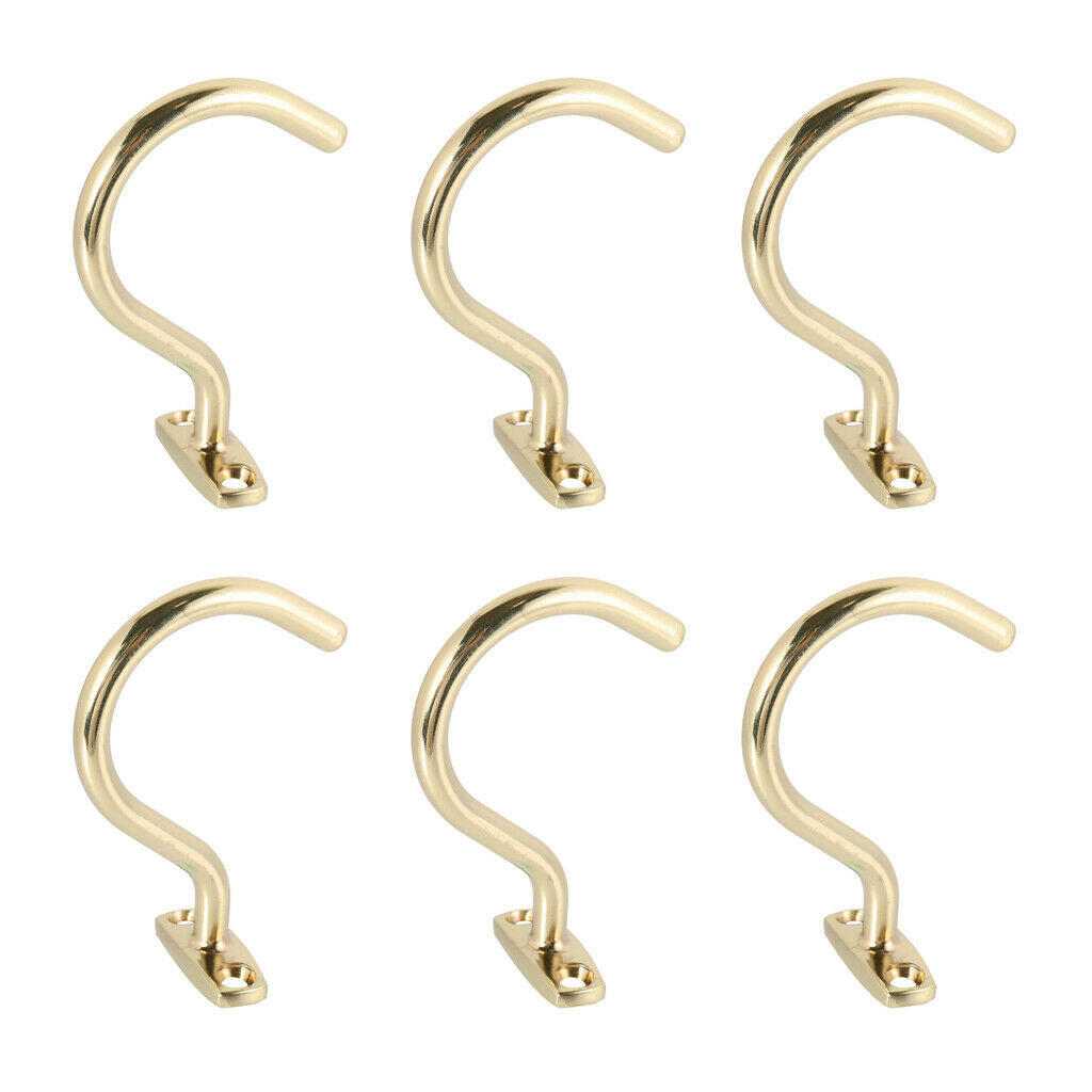 6PC Snooker Billiard Table Cue Brass Hook Bridge Stick Pool Cue Hanger Assy