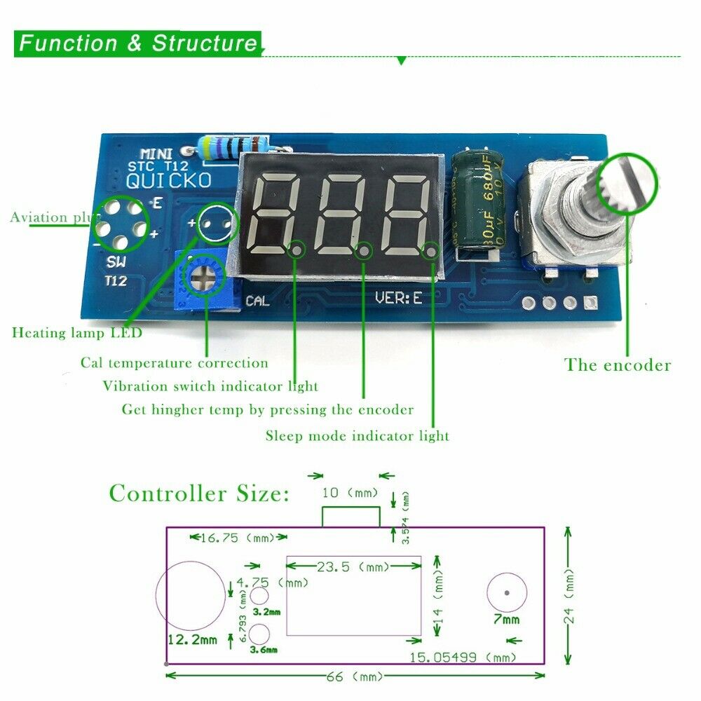 Digital Soldering Iron Station Temperature Controller Kits for HAKKO T12 Handle