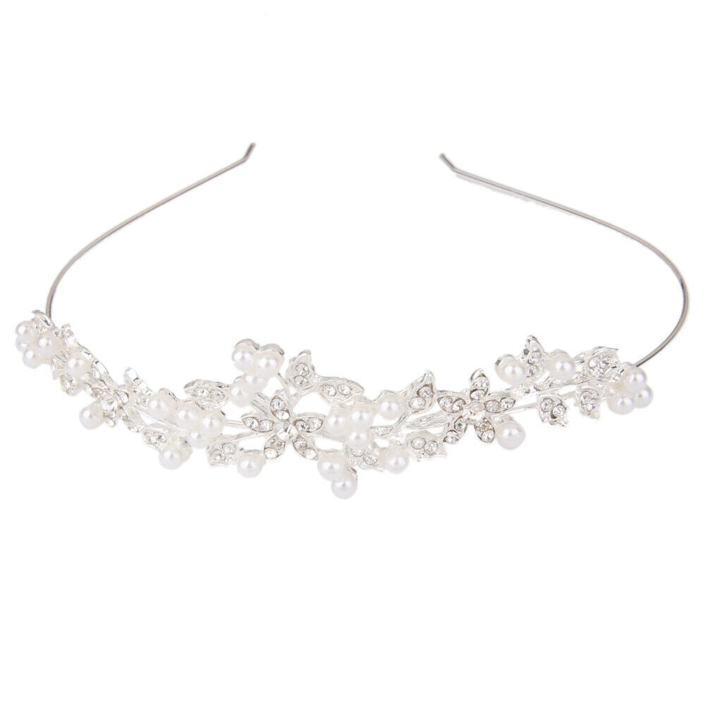 5 Pcs Wedding Hair Accessories Bride Crowns Flower Queen Tiaras Headpiece for