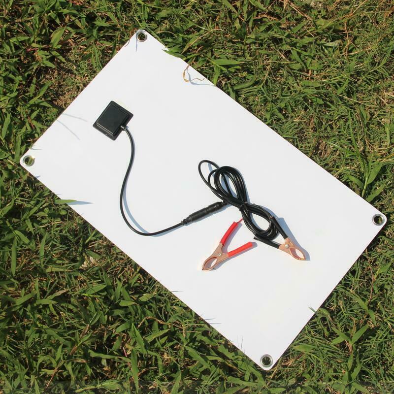 Solar Panel 12V Charge Battery Charger Kit Maintainer Marine Boat RV Car Fan