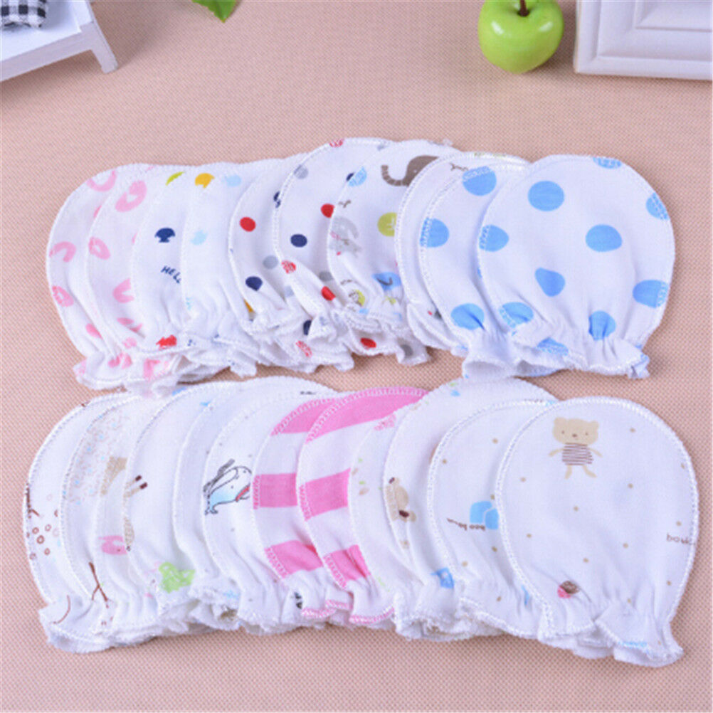 Cute Cotton Newborn Baby Infant Anti  Mittens Gloves Handguard 0-6M NTJCAUBDAU