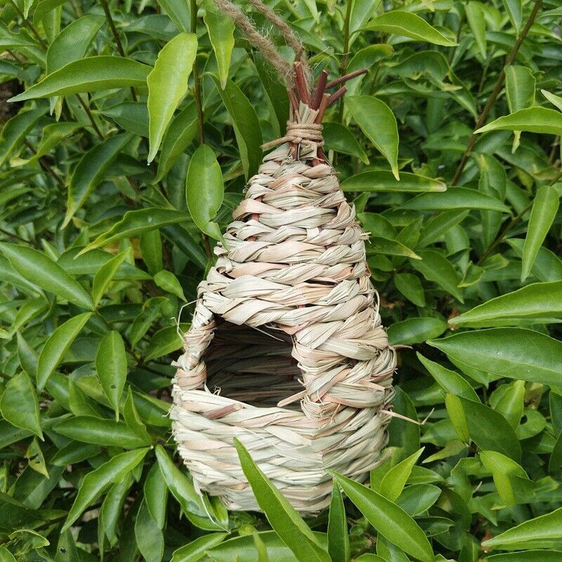 Natural grass of woven hanging Birdhouse nest birds house of st bird house E7YY6
