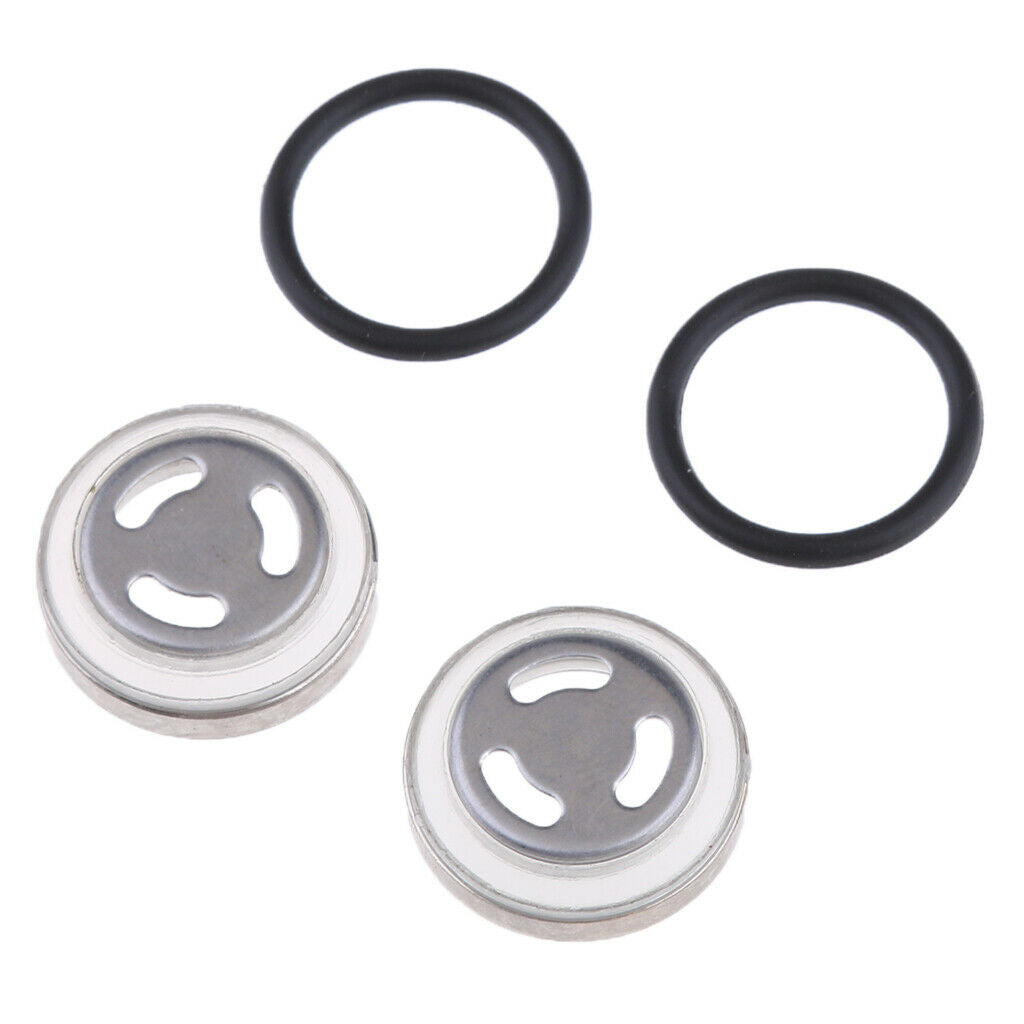 2 Set Motorcycle Brake Master Cylinder Reservoir Sight Mirror Gasket Parts