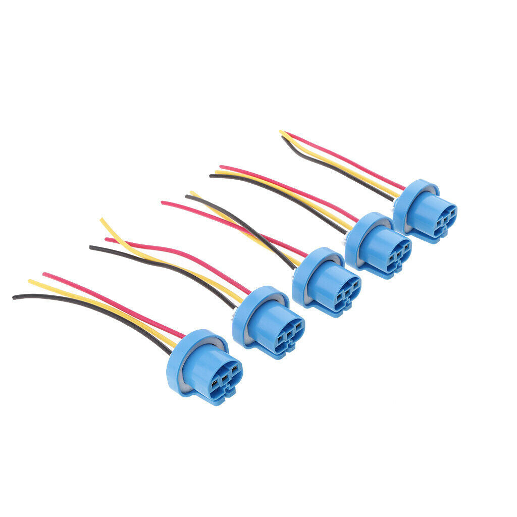 5PCS 9004 Female Socket LED Extension Cable Wire Harness Adapter Connector