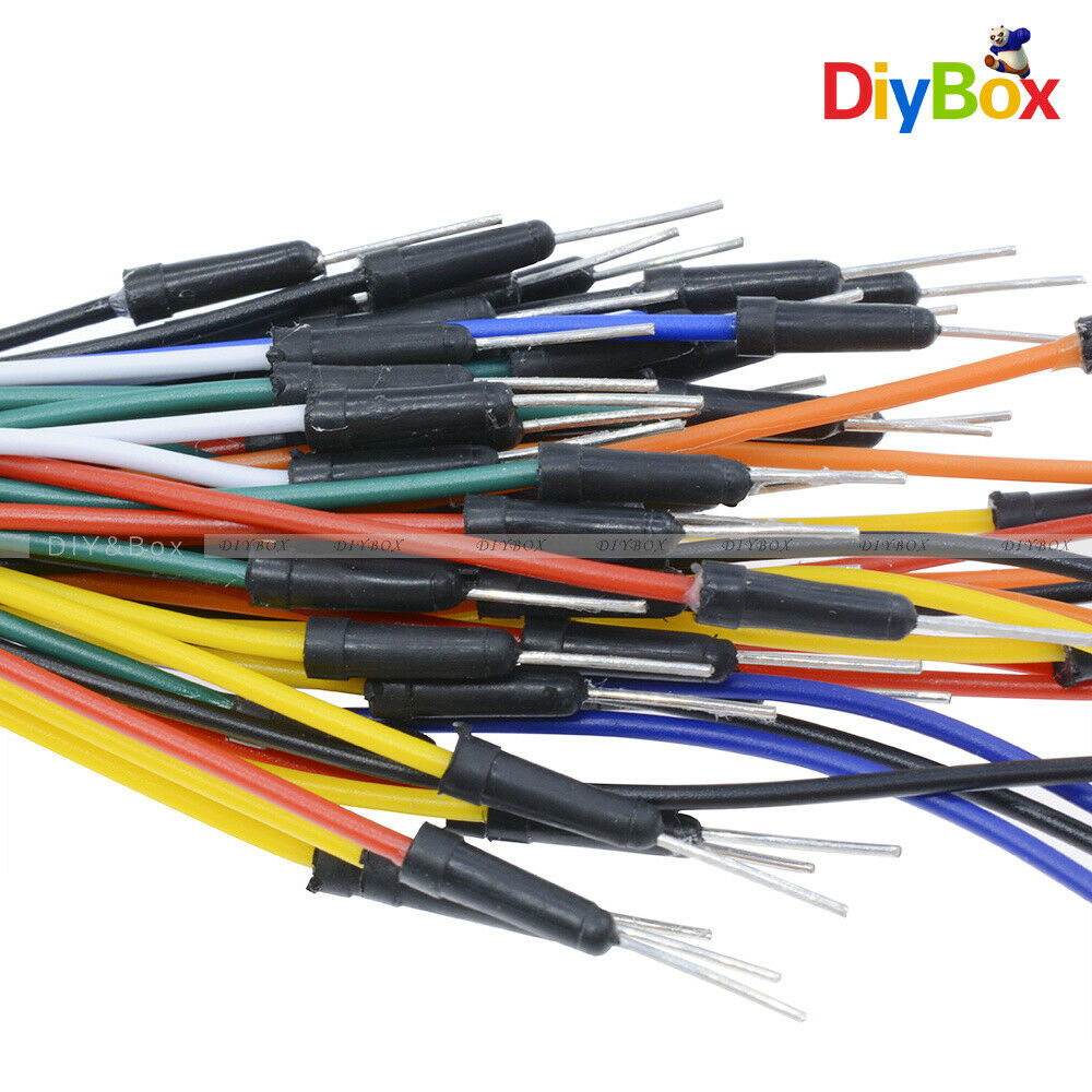 [10PCS] Male to Male 65pcs Solderless Flexible Breadboard Jump Cable Wires Color