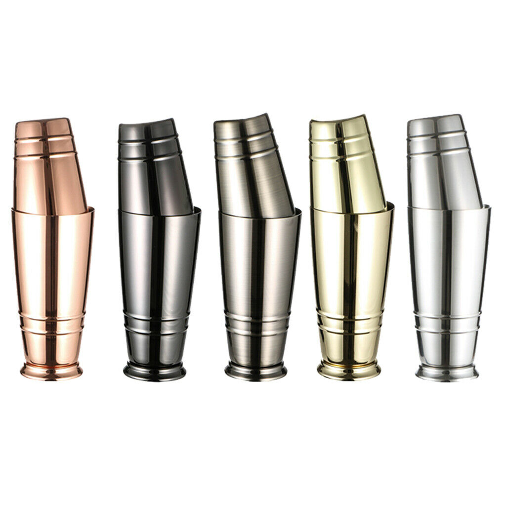 Cocktail Shaker Two Piece Pro Boston Shaker Martini Drink Shaker Silvery
