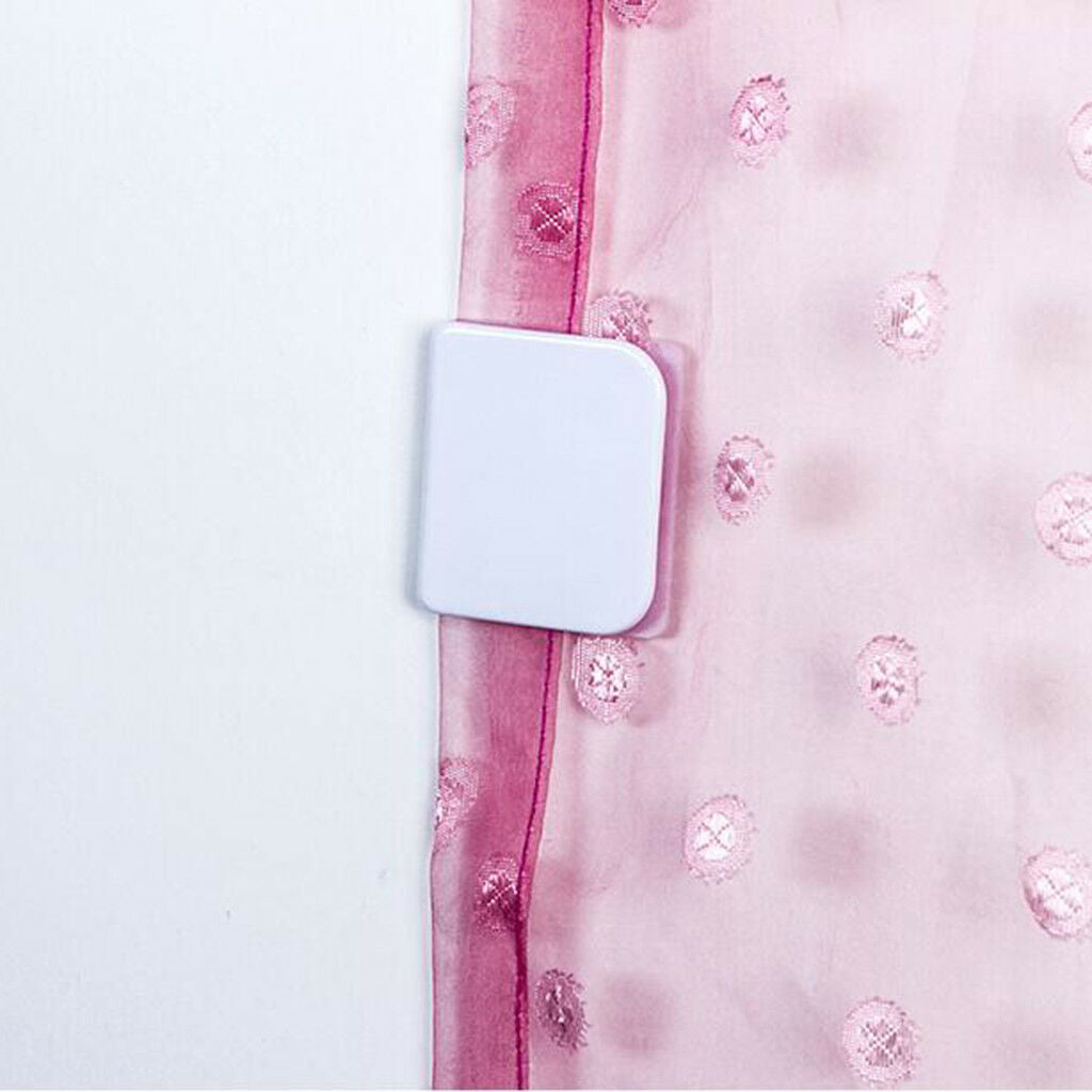 2x Clip Clamp Stop Anti-Splash Clip Self-Adhesive Shower Curtain Fixing Clip