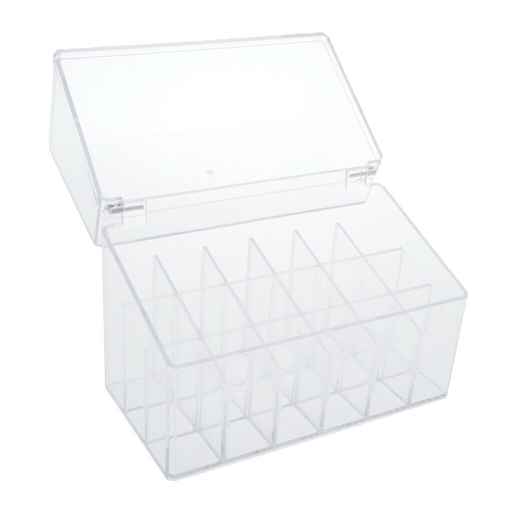 Acrylic Lipstick Organizer Dustproof Lipgloss Case Makeup Storage 18 Spaces