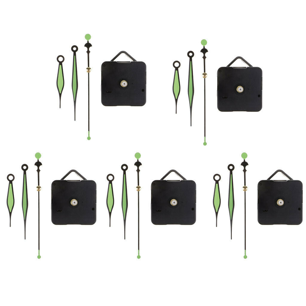 5x Clock Quartz Movement Mechanism Long Spindle Hand Wall Clock Repair Parts
