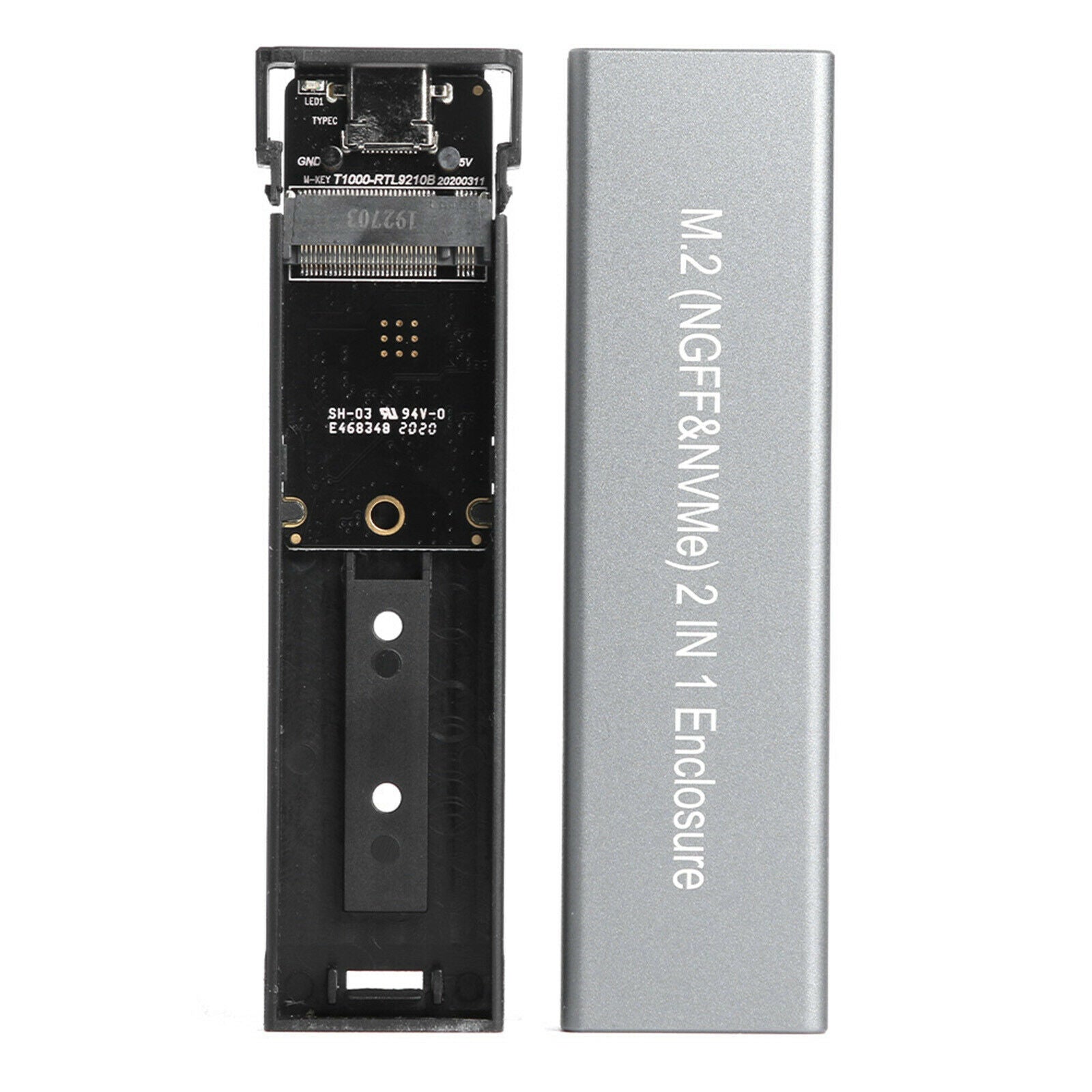 Aluminum M.2 NVME to USB 3.1 Enclosure Adapter M B Key for 2230 NVMe SSD