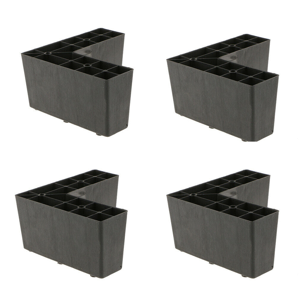 4pcs Plastic Triangle Sofa Leg Couch Furniture Feet Plinth 15x7cm Hardware