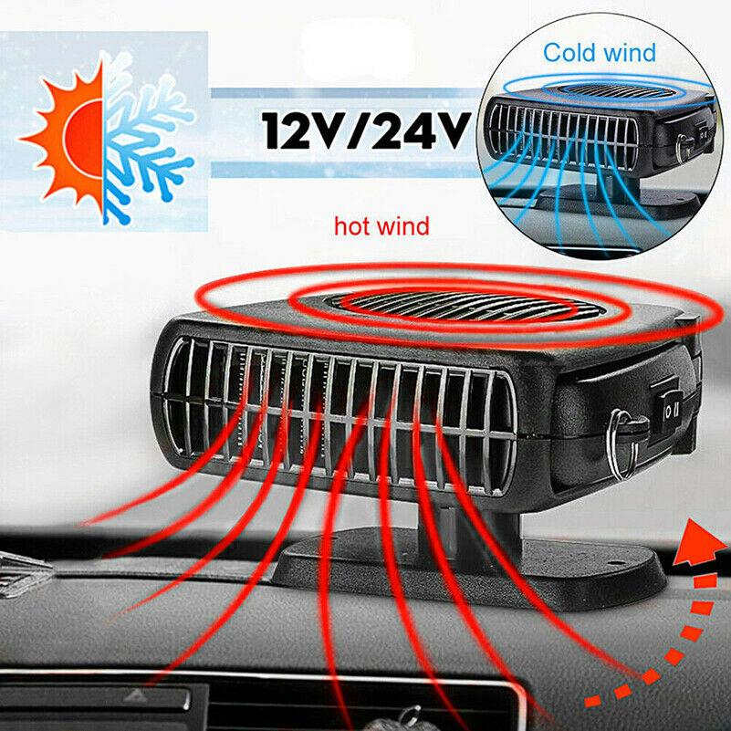 150W Electric Car Heater Heating 12V/24V DC Fan Defogger Defroster Demister Port