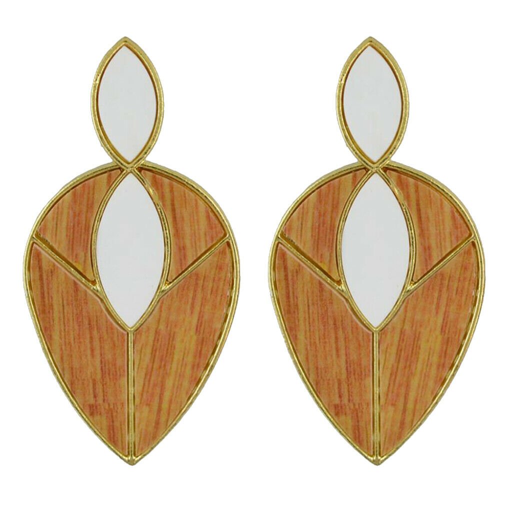 Creative Fashion Geometric Studs Earrings Waterdrop Dangler Jewelry White