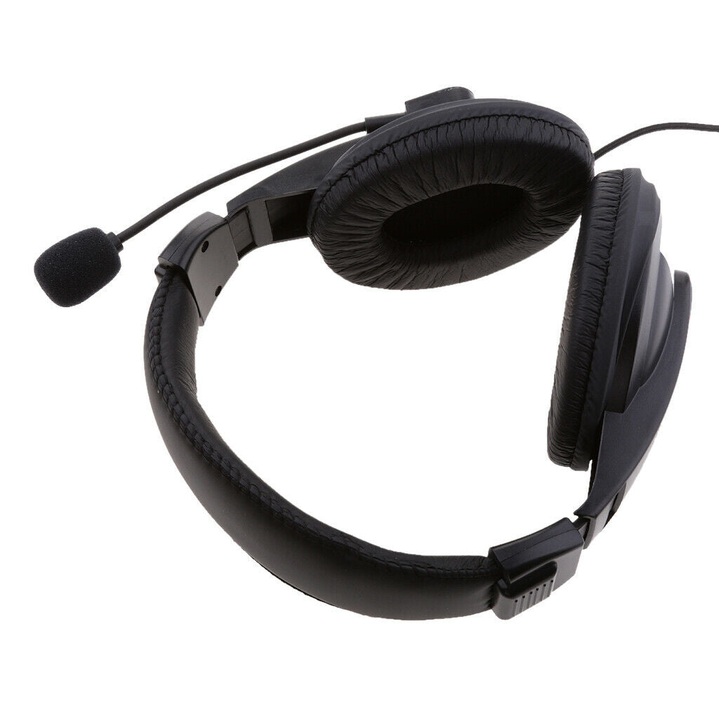 2 PIN Overhead Headphone Headset for Kenwood Puxing Wouxun Baofeng with mic