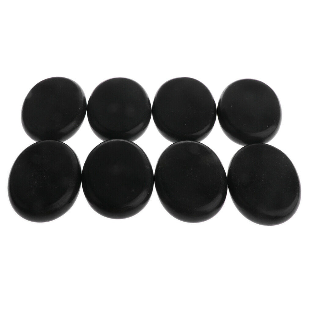 18 Packs Round Back Body Hot Energy Stones Rocks Set for Spa 4x3cm+8x6cm
