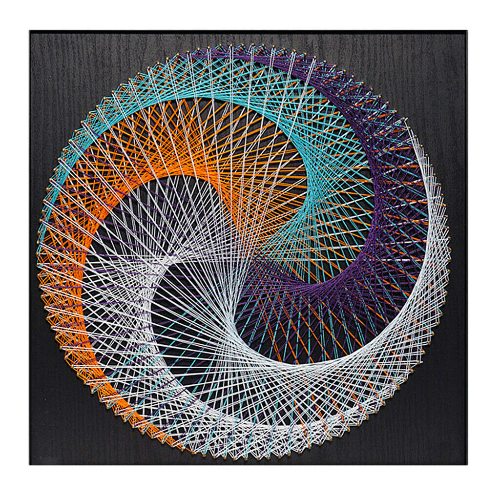 String Craft Geometry D String Art Kits DIY Home Decor for Adults 40x40cm