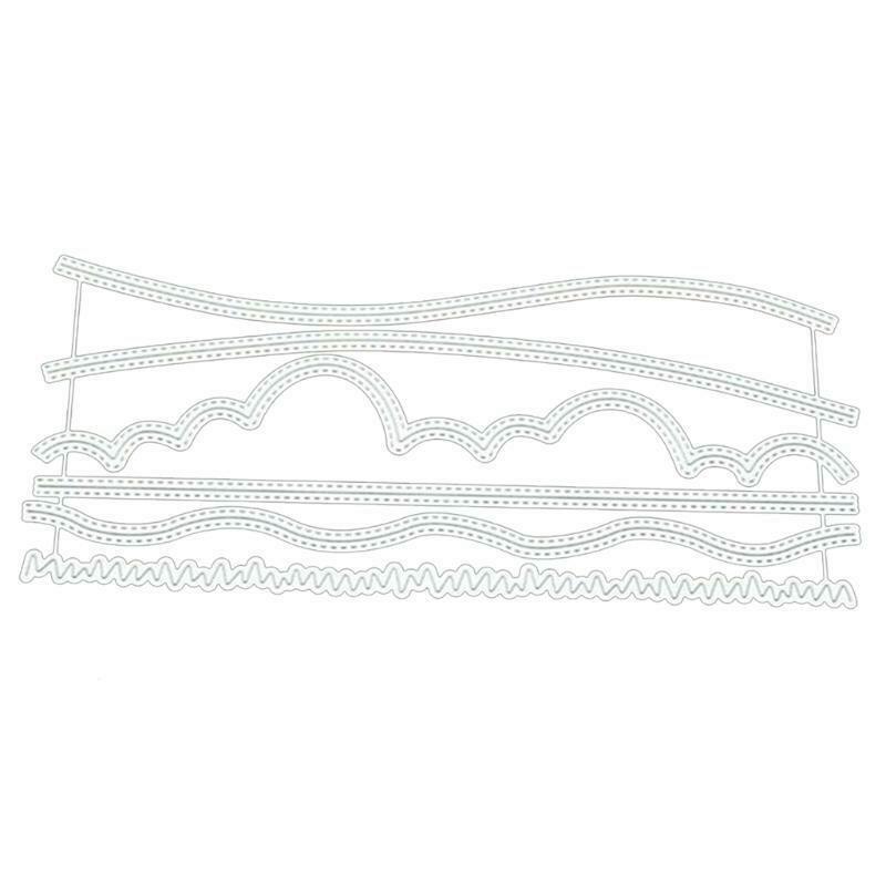 Wave Pattern Metal Cutting Dies Stencil DIY Scrapbooking Album Paper Card