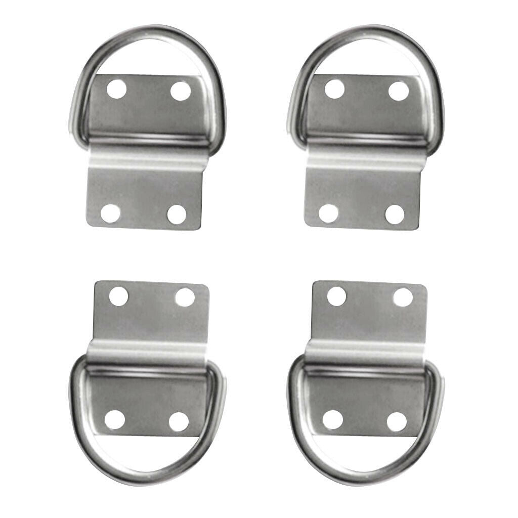 4 Pieces Lashing Ring Staple Cleat Tie Down for Trailer Van Truck Boat Rope