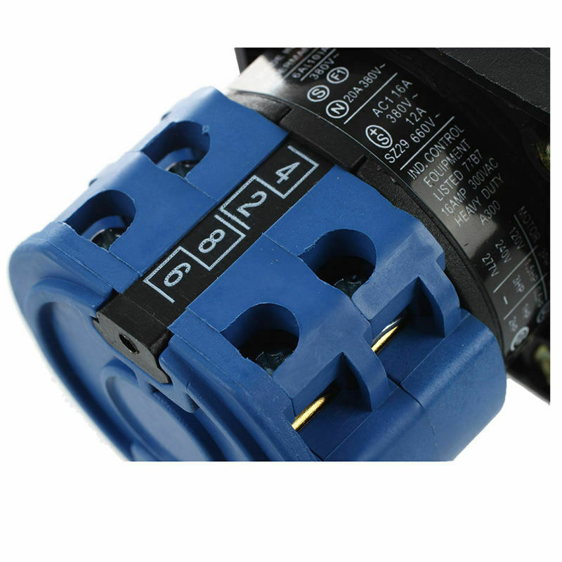 660V 20A 6 Terminals 4 Positions Rotary Cam Changeover Switch M7P8P8