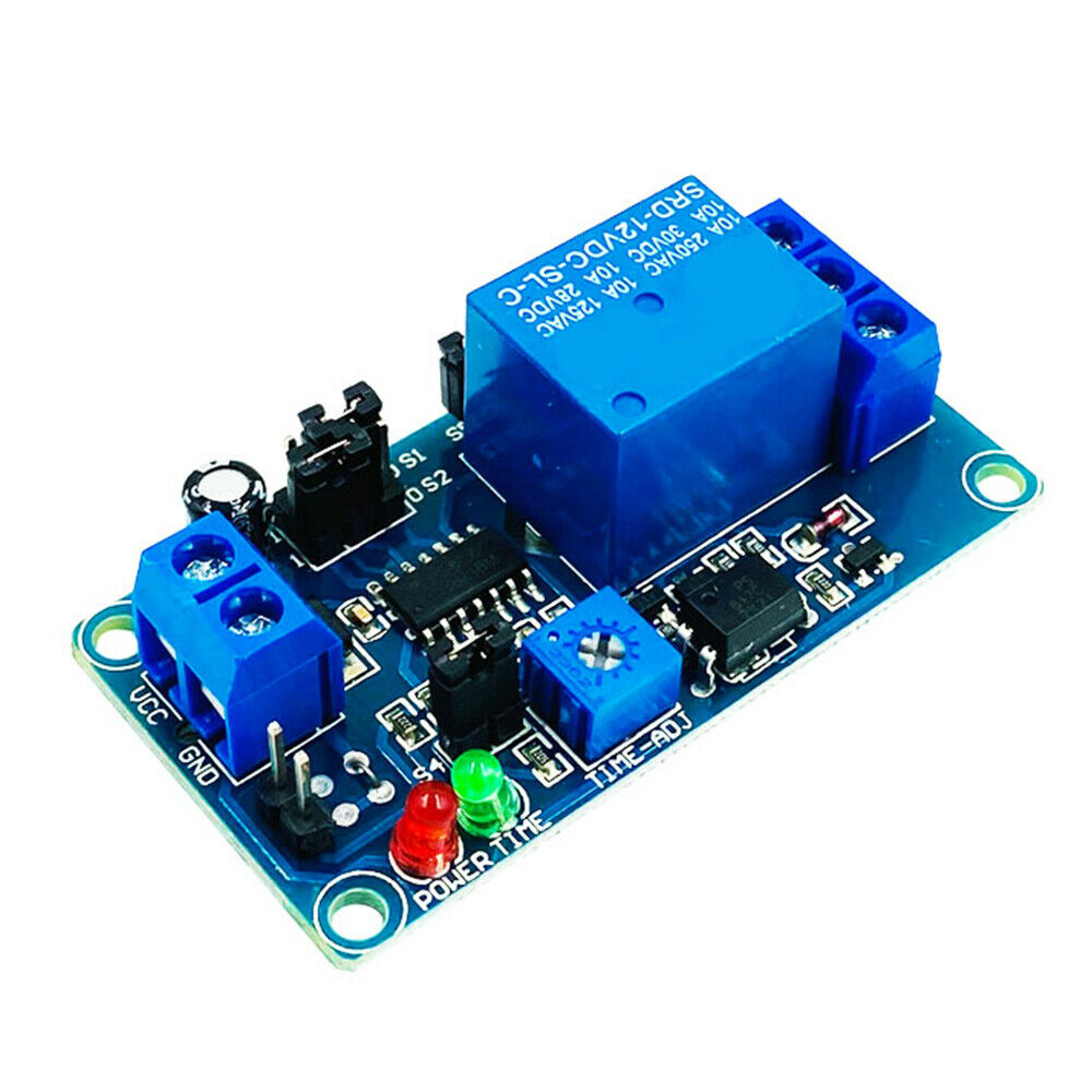 DC 12V Normal Open Time Delay Relay Control Switch Module Adjust Potentiometer