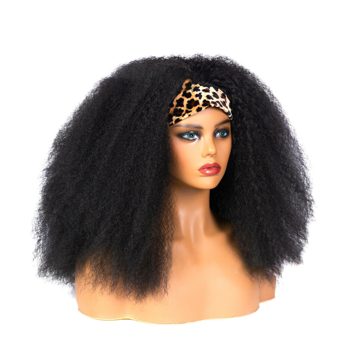 Afro Yaki Kinky Straight Wrap Wigs for Black Women African Curly Hair Full Wigs