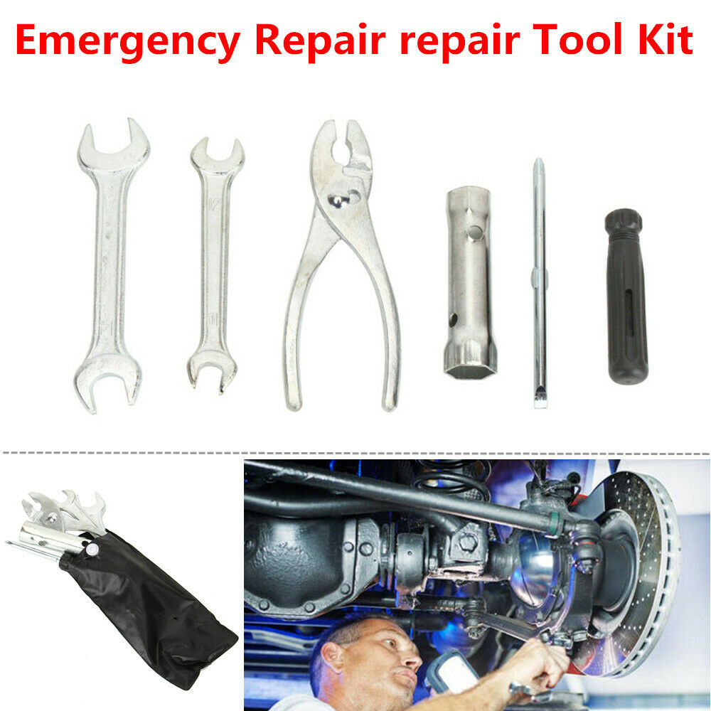Motorcycle Car Kit Screwdriver Spanner Spark Plug Socket Tool Accessories w/ Bag