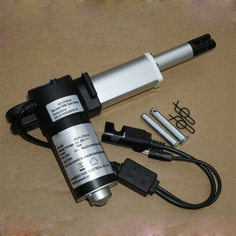 DC 29V 75W push rod motors stroke 50mm telescopic 1000N12V24V electric cylinder