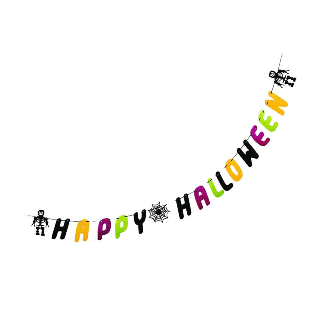 Skeleton Letters Halloween Banner Hanging Ornaments Photo Props Supplies