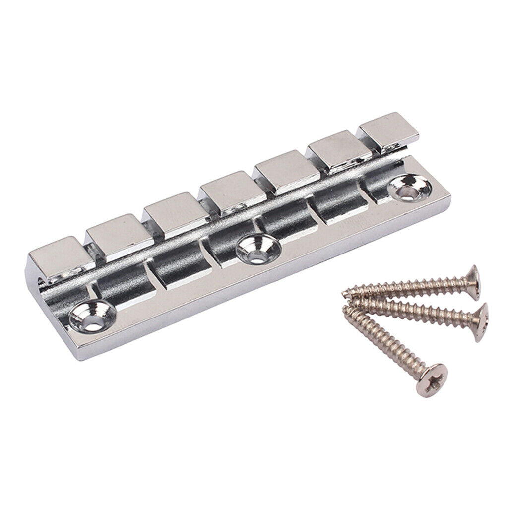 Chrome Finish 6-string Stop Bar Tailpiece with