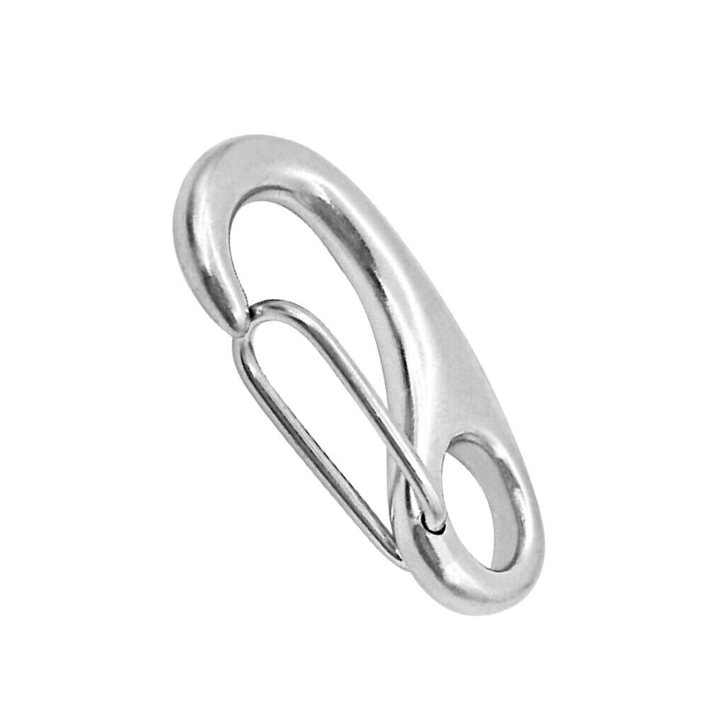 Carabiner Spring Snap Hook Clip Egg Shaped Keychain Camping Hiking