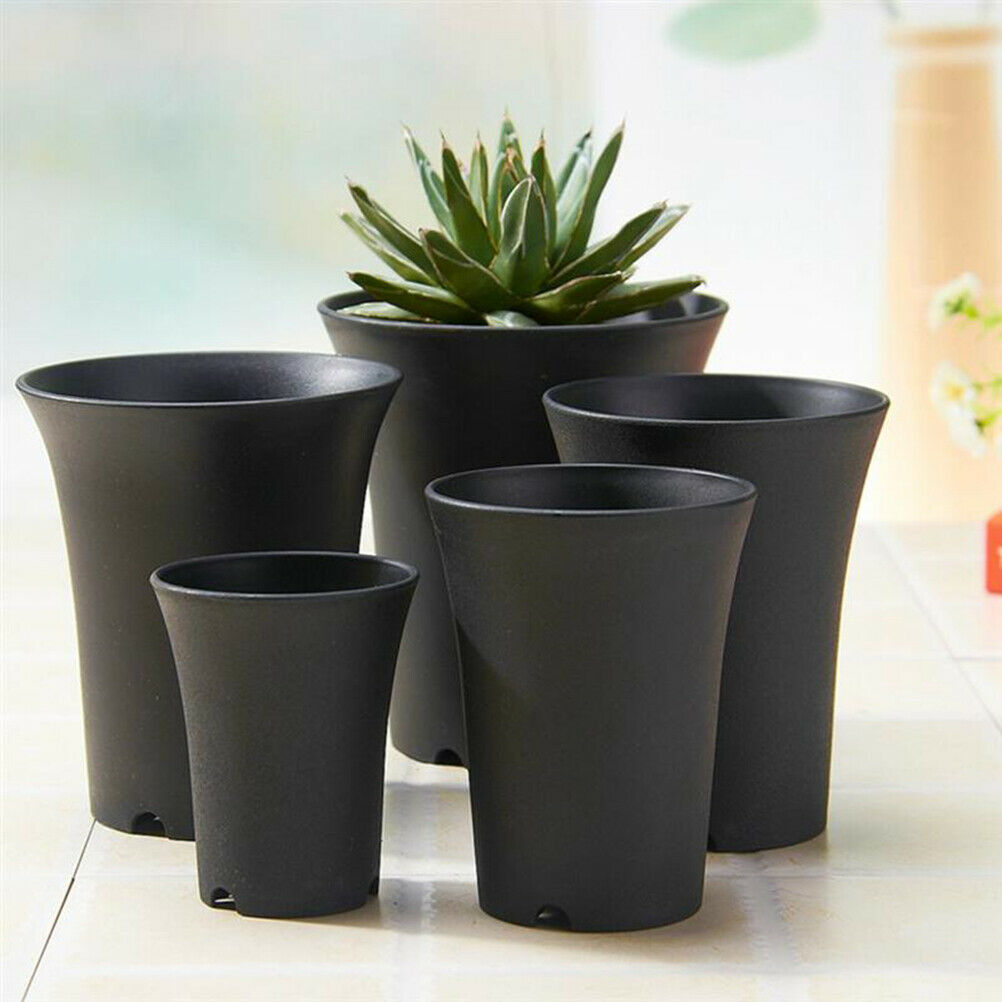 1pc Plastic Round Succulents Pots Flower Planter for Garden Decorati.TML Qx