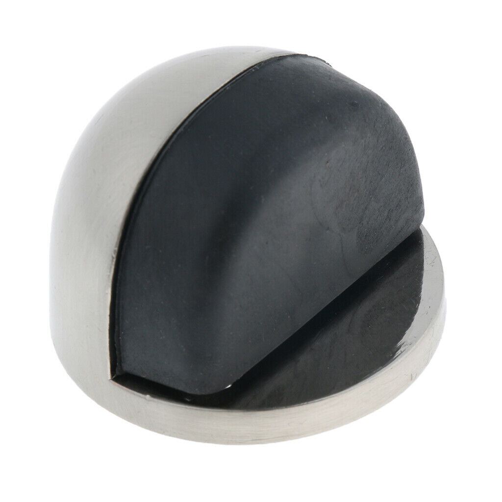 42mm Floor-mounted Wood Door Stops Zinc Alloy Half Moon Glass Door Stopper