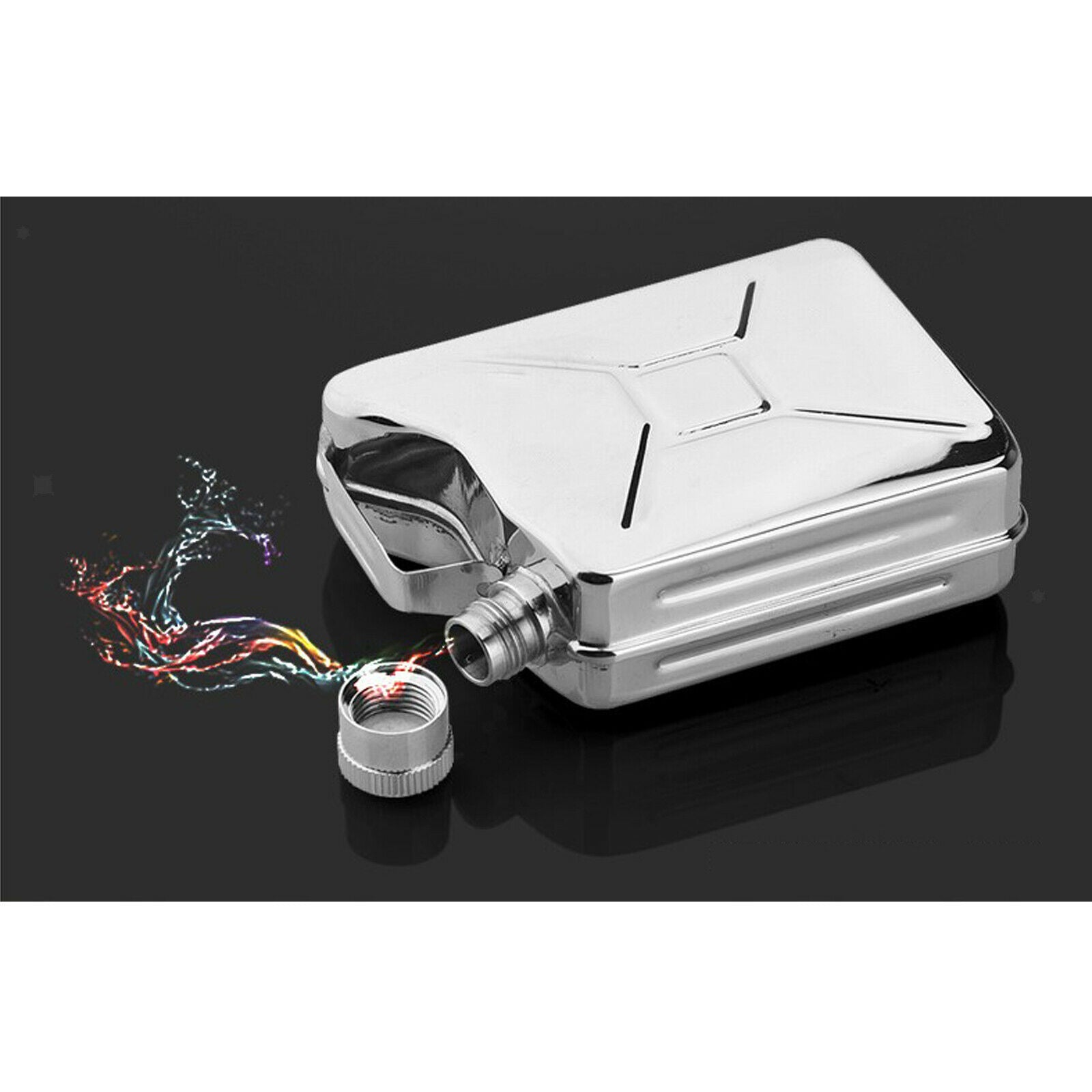 Portable Healthy Durable 177ml/6oz Stainless Steel Hip Flask 3.7'' x 2.75'' x