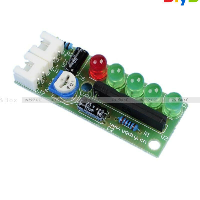 KA2284 Audio Level Indicator DIY Electronic Kit Parts 5mm RED Green LED 3.5-12V