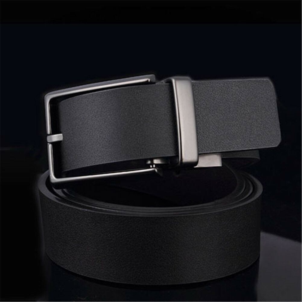 Men's Reversible Leather Belt Classic & Fashion Designs Belts with Pin Buckle