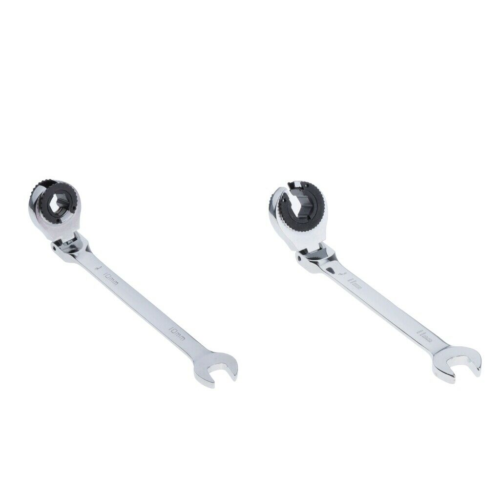 2pieces Tubing Ratchet Wrench 72 Tooth Durable Steel Repair Tool Open End