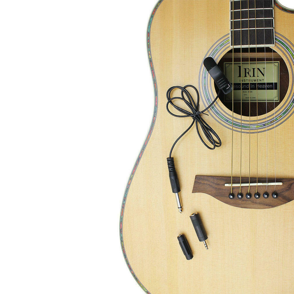 Universal General Acoustic Guitar Clip On Pickups With 2x Adapters