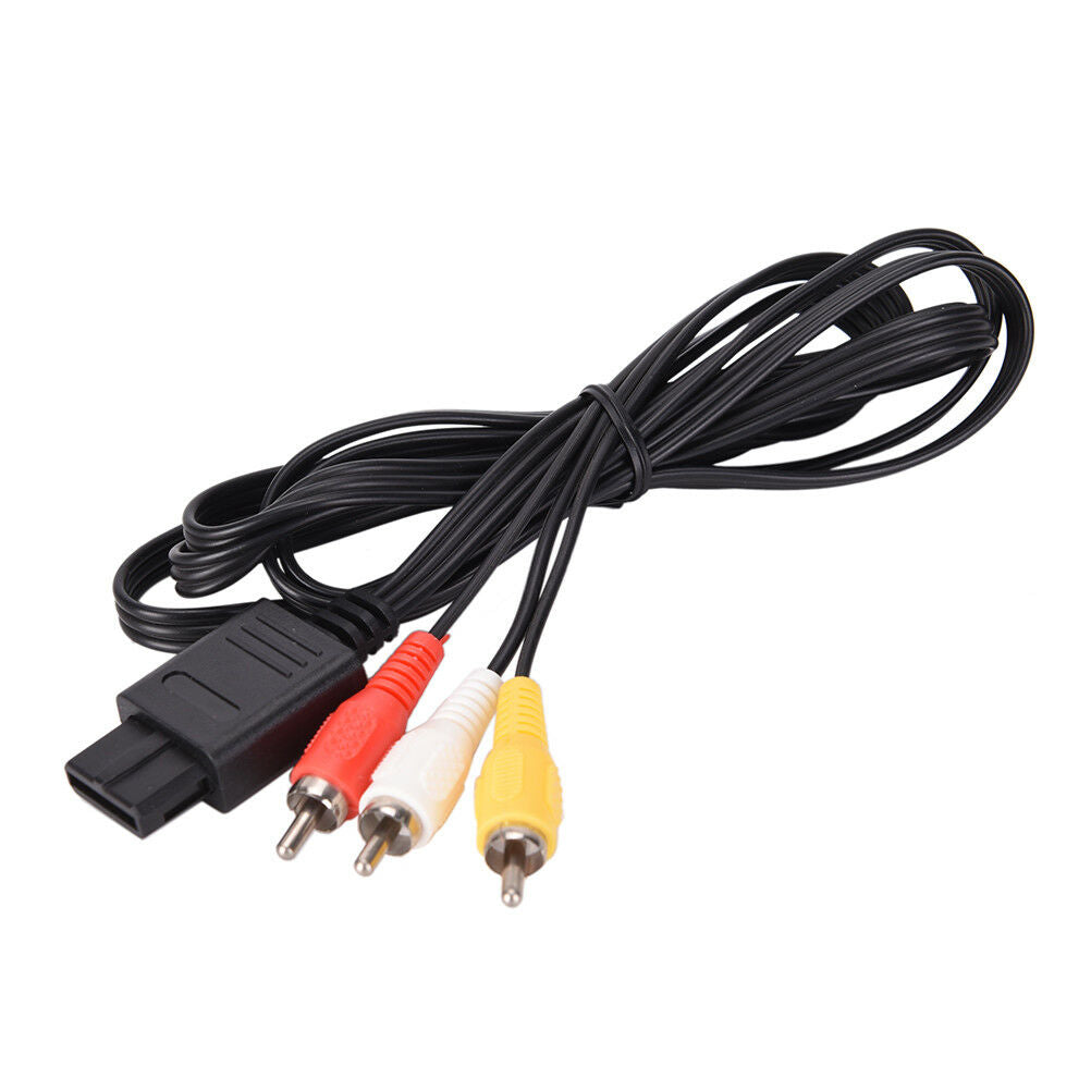 6ft AV Audio Video TV Composite Cable Cord for   N64 SNES Super Game S TwJCDD